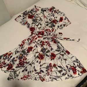 floral wrap sundress
